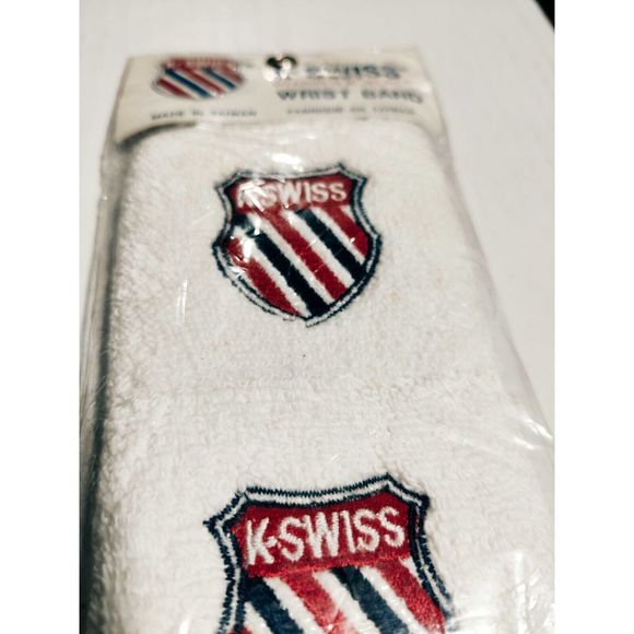 New in Original Packaging Vintage 1980s K-Swiss Wrist Bands Set of Two - Picture 3 of 5